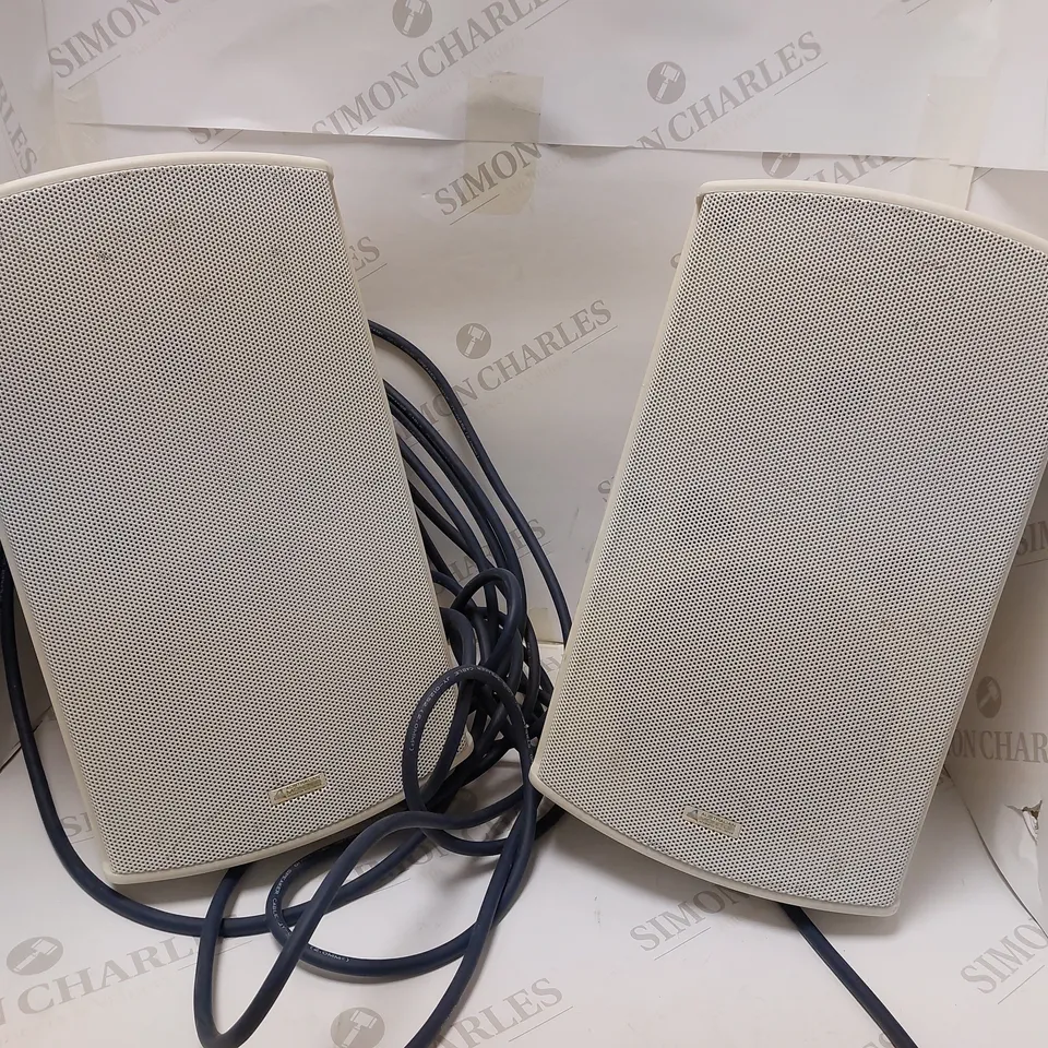 PAIR OF AUSTRALIAN MONITOR TXG50 WALL MOUNTED SPEAKERS - WHITE	