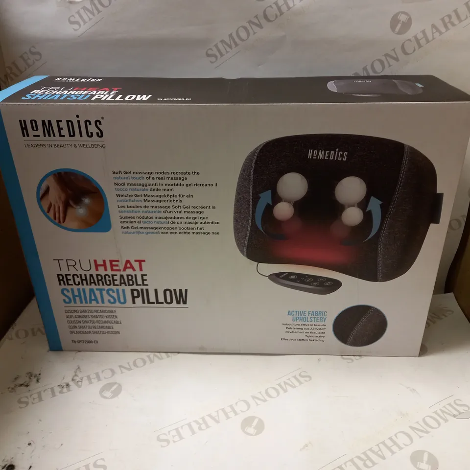 BOXED HOMEDICS TRUHEAT RECHARGEABLE SHIATSU PILLOW