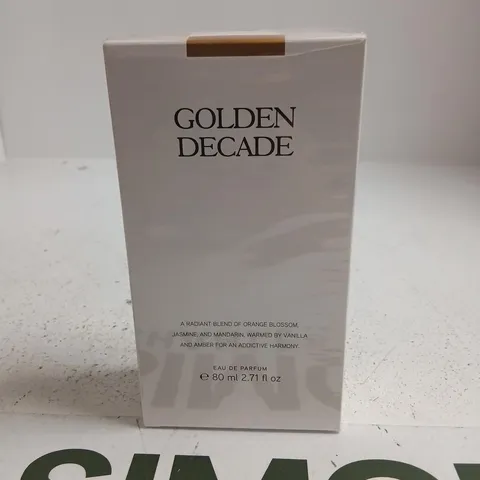 BOXED AND SEALED GOLDEN DECADE EAU DE PARFUM 80ML