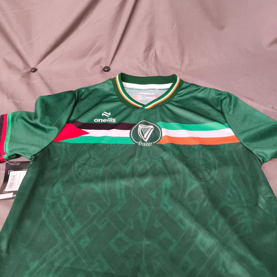 O'NEILLS IRELAND CREST GREEN SPORTS JERSEY SIZE L