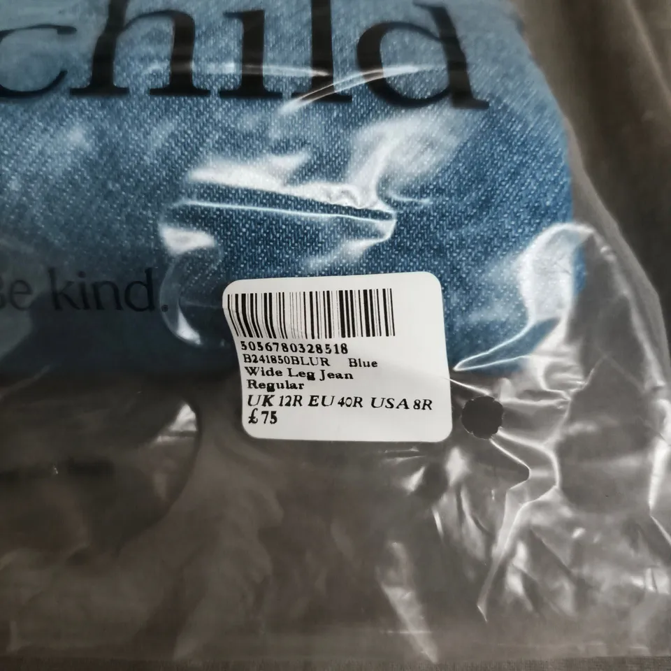 NOBODY'S CHILD BLUE WIDE-LEG JEANS – WOMEN'S UK 12R (EU 40R, US 8R)