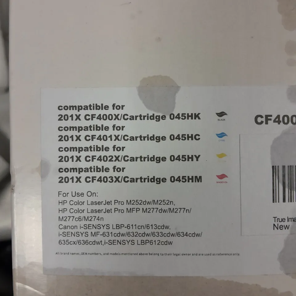 BOXED SEALED TRUE IMAGE LASER TONER CARTRIDGES 4 PACK 