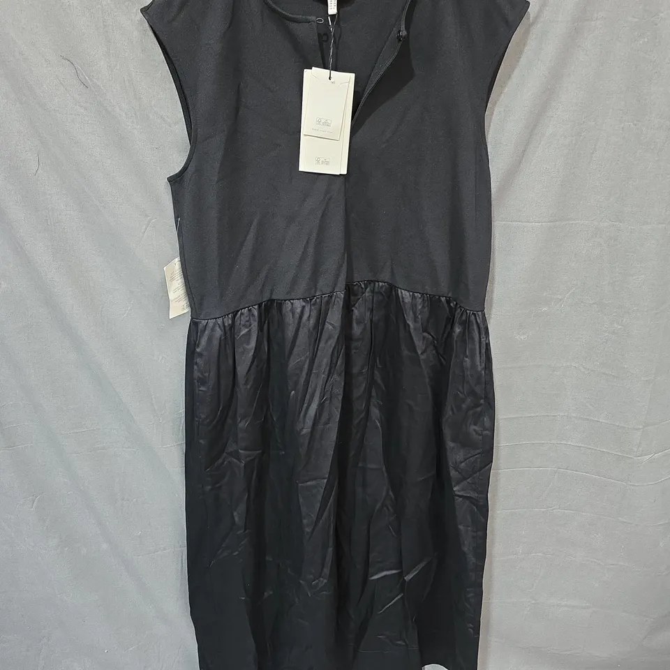 PHASE EIGHT JENNY MIX WOVEN BLACK SLEEVELESS DRESS – WOMEN'S UK 10
