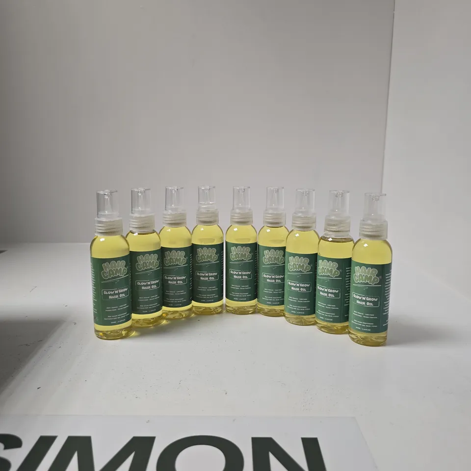 HAIR CAMP GLOW'N GROW HAIR OIL – MINI SPRAY BOTTLES (SET OF 9)
