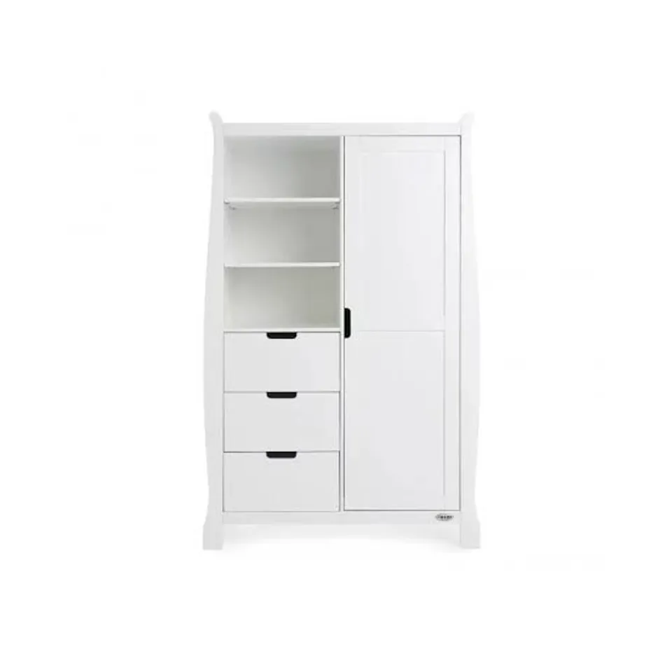 BOXED OBABY STAMFORD DOUBLE WARDROBE - WHITE (3 BOXES)