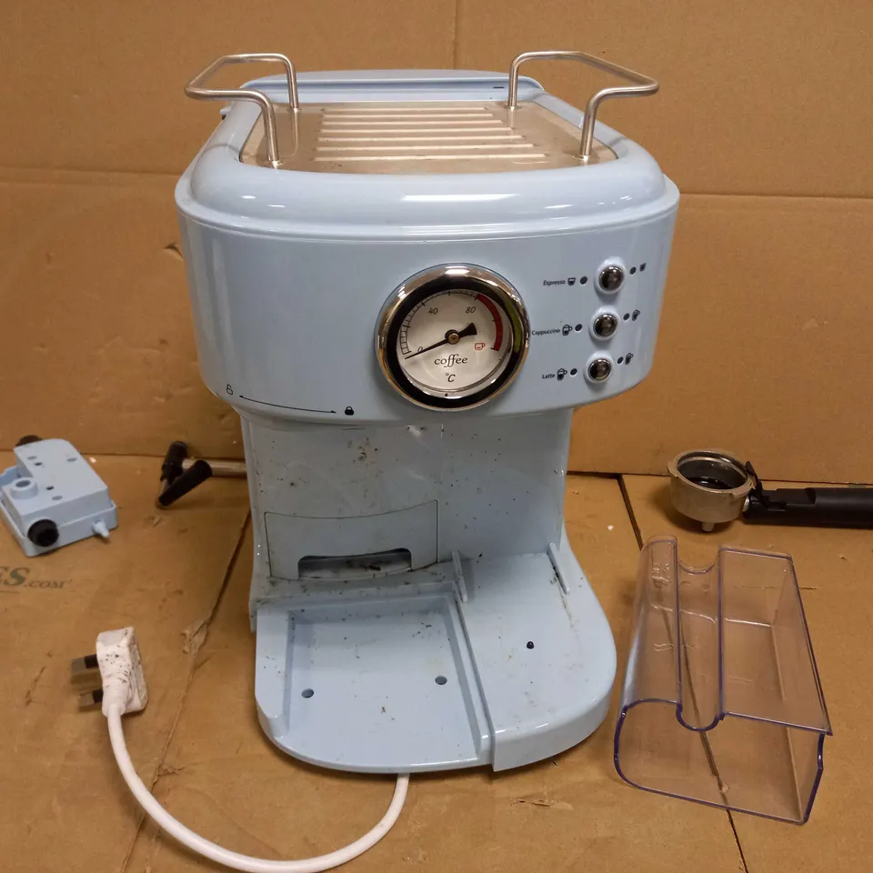 SWAN RETRO BLUE ESPRESSO COFFEE MACHINE