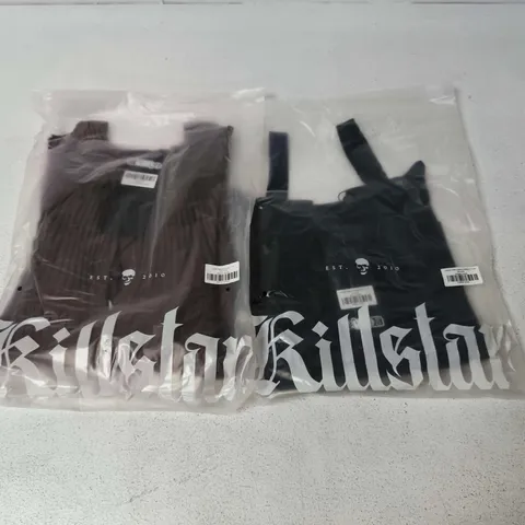LOT OF APPROXIMATELY 40 BRAND NEW KILLSTAR CLOTHING ITEMS TO INCLUDE SWING BARDOT TOPS AND DUSK EMPRESS KNIT TOPS - VARIOUS SIZES