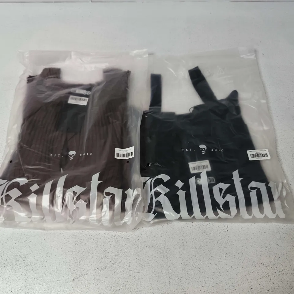 LOT OF APPROXIMATELY 40 BRAND NEW KILLSTAR CLOTHING ITEMS TO INCLUDE SWING BARDOT TOPS AND DUSK EMPRESS KNIT TOPS - VARIOUS SIZES