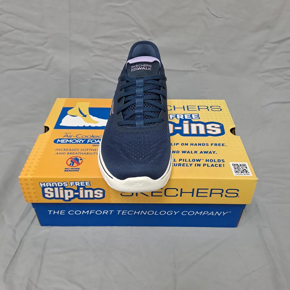 SKECHERS GOWALK NAVY MESH SNEAKERS - 7