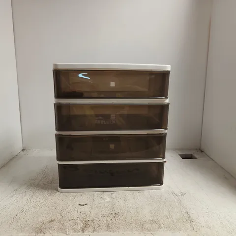PLASTIC 4 DRAWER STORAGE UNIT BOXED