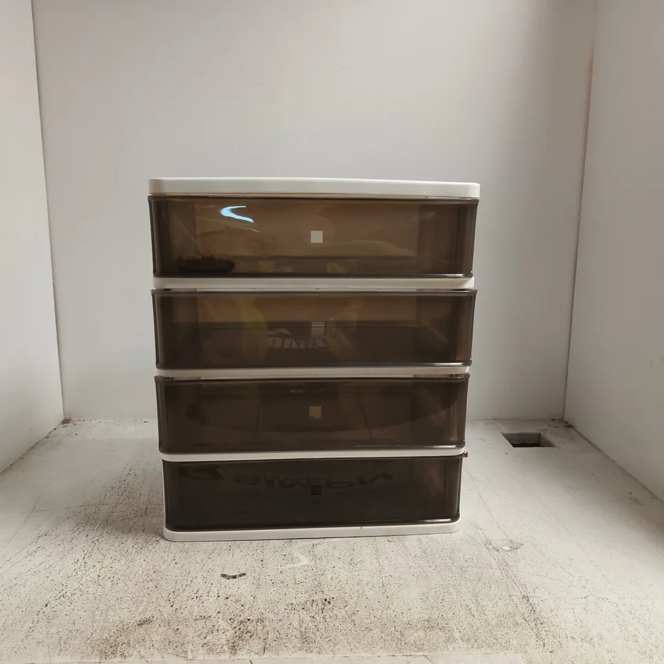 PLASTIC 4 DRAWER STORAGE UNIT BOXED