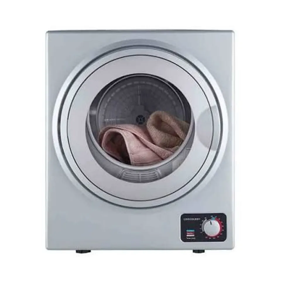 BOXED COOKOLOGY CMVD25SL MINI VENTED TUMBLE DRYER 2.5KG - SILVER