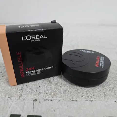 L’ORÉAL PARIS INFALLIBLE 24H FRESH WEAR CUSHION FOUNDATION – SHADE 120 NATURAL (BOXED)