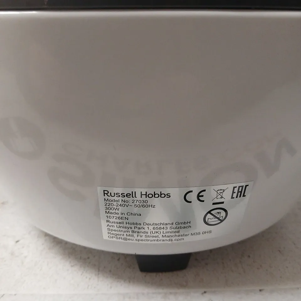 RUSSELL HOBBS RICE COOKER, MODEL 27030, 220-240V, 300W – WHITE/GREY