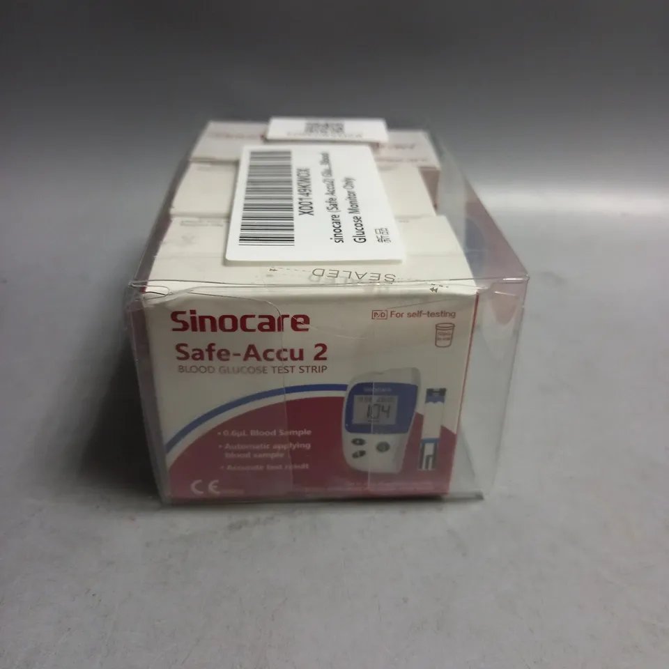 boxed sinocare SAFE-ACCU 2 BLOOD GLUCOSE TESTING STRIPS