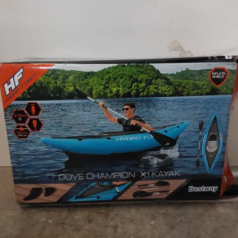 BOXED HYDRO-FORCE COVE CHAMPION 1 PERSON INFLATABLE KAYAK (1 BOX)