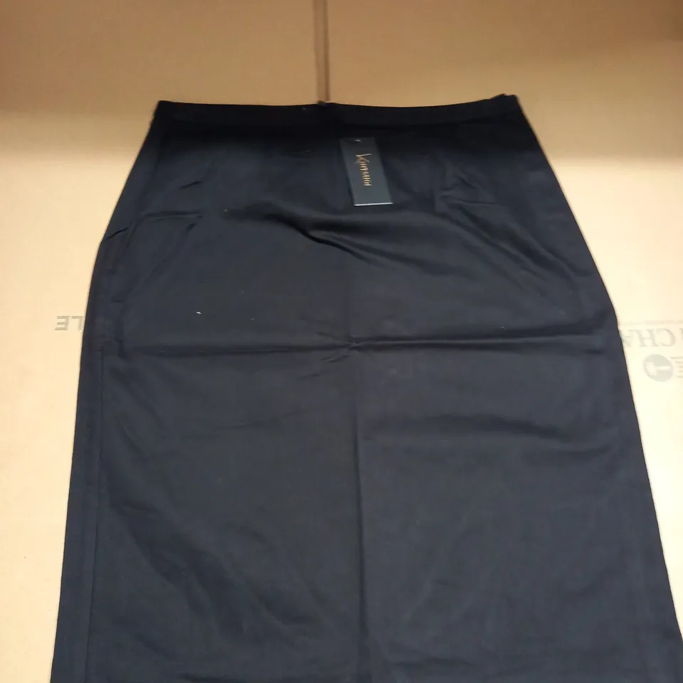 KINTSUGI WOMENS BLACK PENCIL SKIRT WITH HIDDEN OPENING SIZE 18