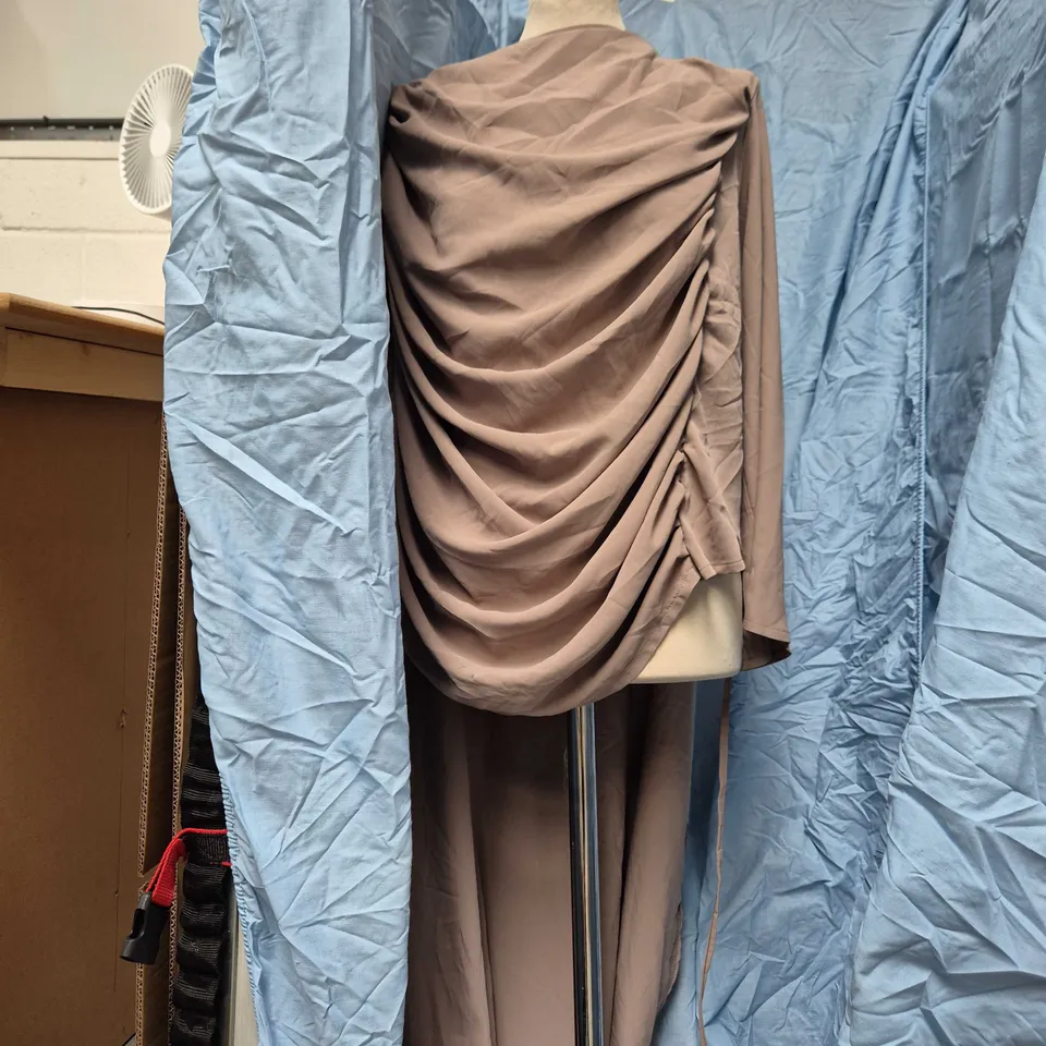 TAUPE DRAPED WOMEN'S TOP – NEW COLLECTION TAG