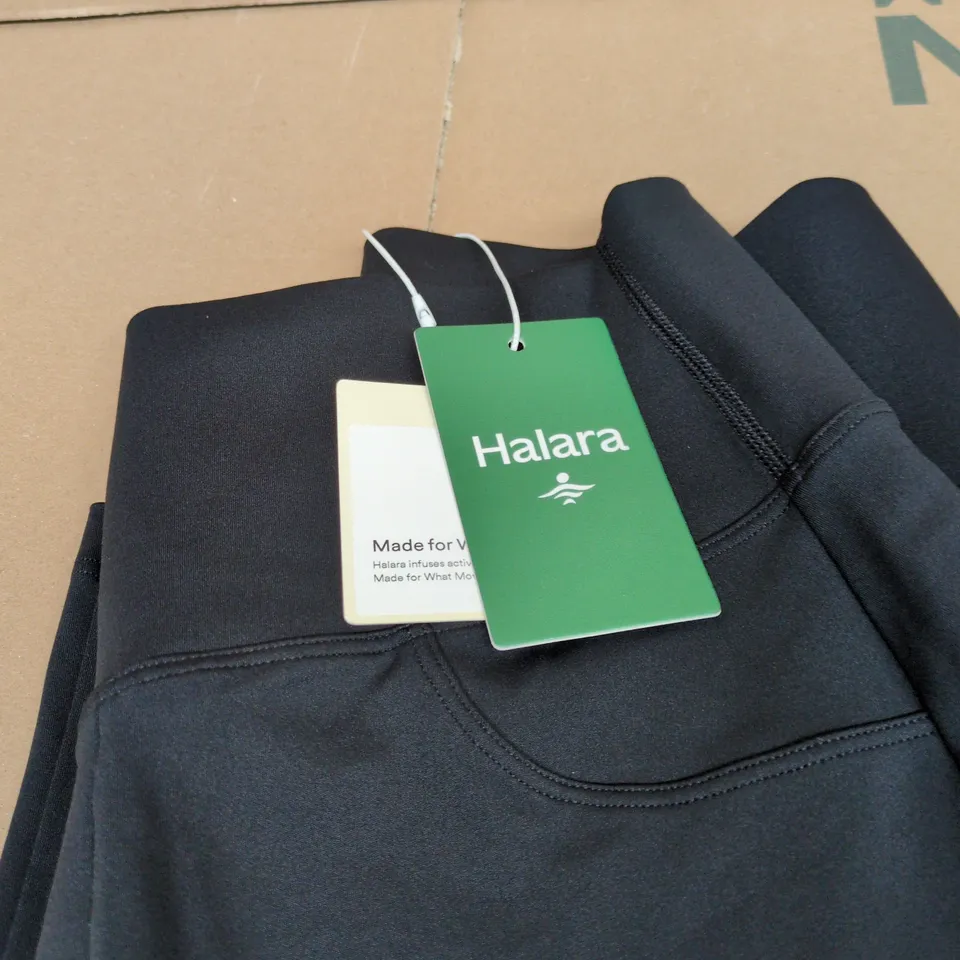 HALARA BLACK WOMEN'S ATHLETIC WIDE LEG LEGGINGS - SIZE M