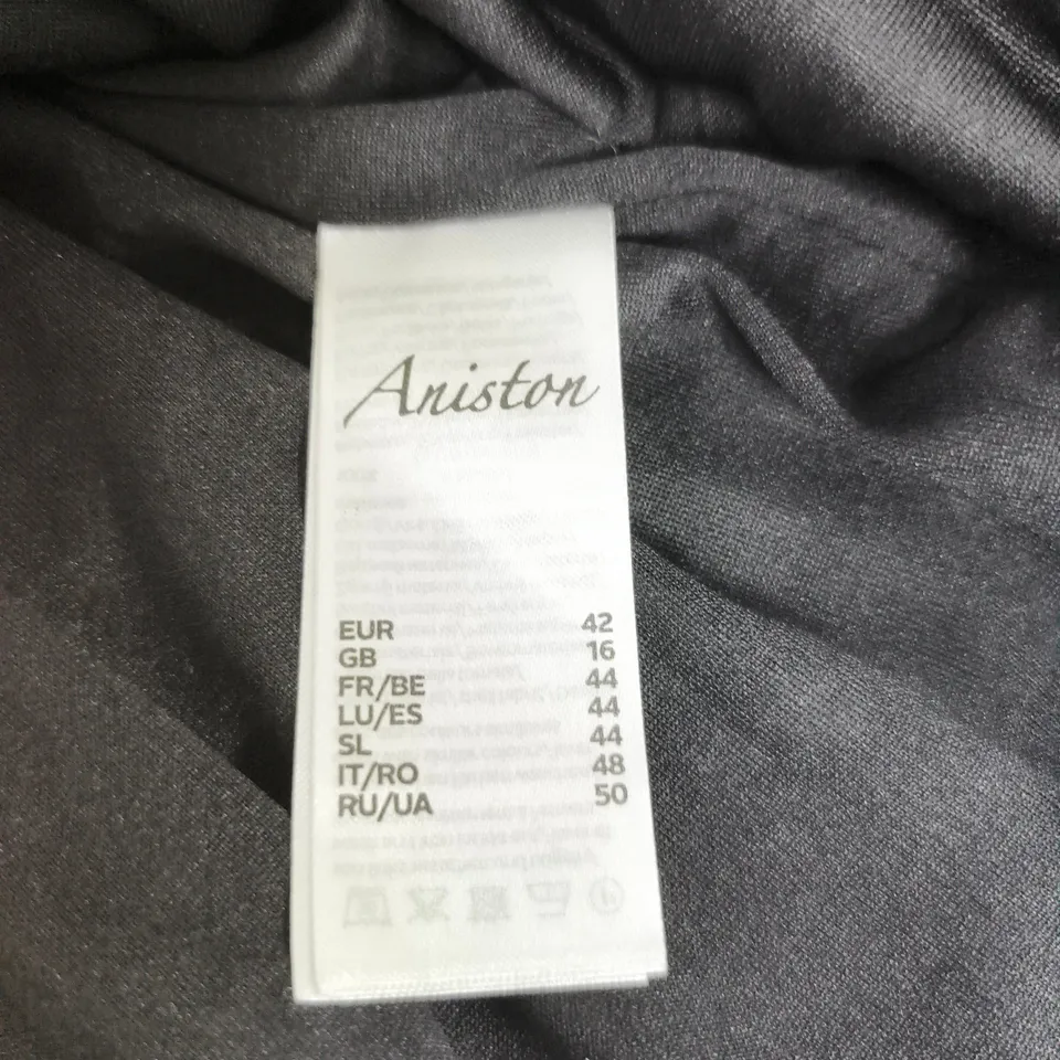 ANISTON FLORAL MAXI DRESS – UK 16 (EU 42) – BLACK WITH PINK FLORAL PATTERN
