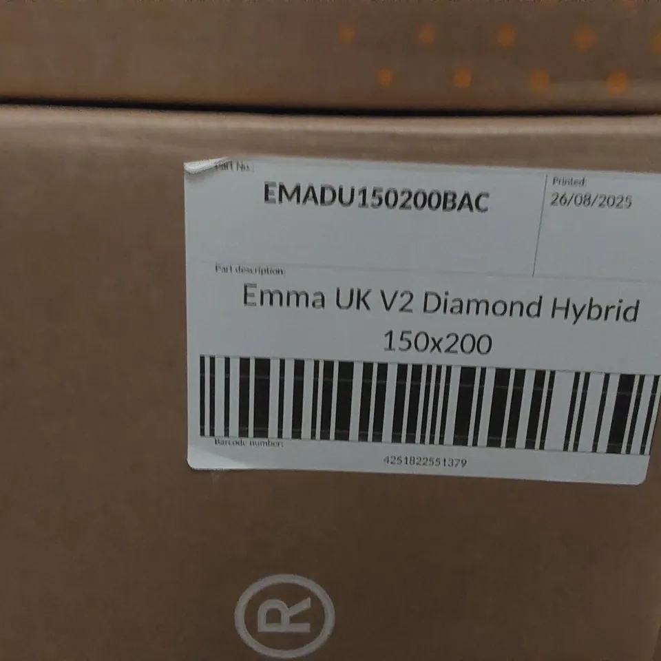 BRAND NEW BOXED EMMA UK V2 DIAMOND HYBRID 150 x 200CM KING SIZE MATTRESS