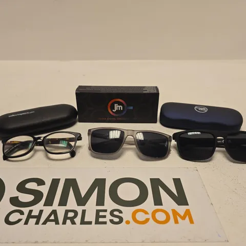 TOTE OF APPROXIMATELY 15 ASSORTED GLASSES/SUNGLASSES OF VARIOUS STYLES