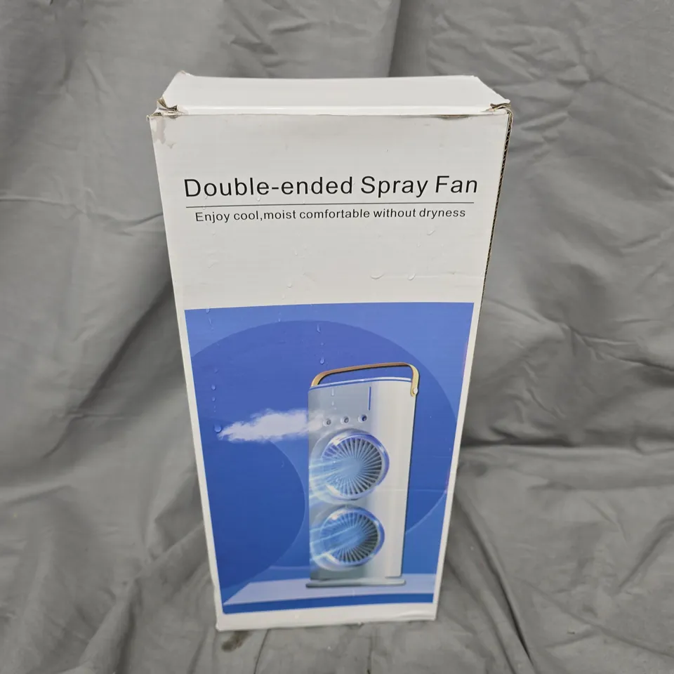 DOUBLE-ENDED SPRAY FAN – PORTABLE MISTING FAN (BOXED)
