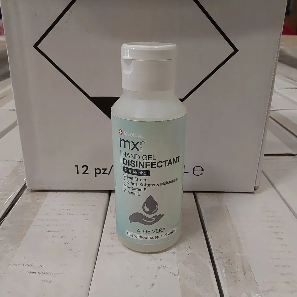 PALLET TO CONTAIN APPROX 180 X BOXES OF MEDINOX 70% ALCOHOL HAND GEL DISINFECTANT - 12 X 125ml BOTTLES PER BOX // EXP: 06/23
