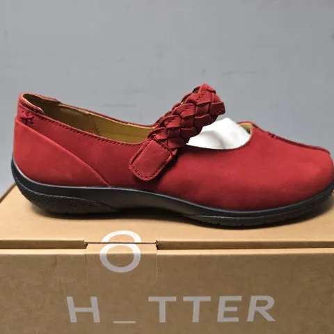 BOXED HOTTER SHAKE II EXTRA WIDE RED CURRANT - UK 7.5
