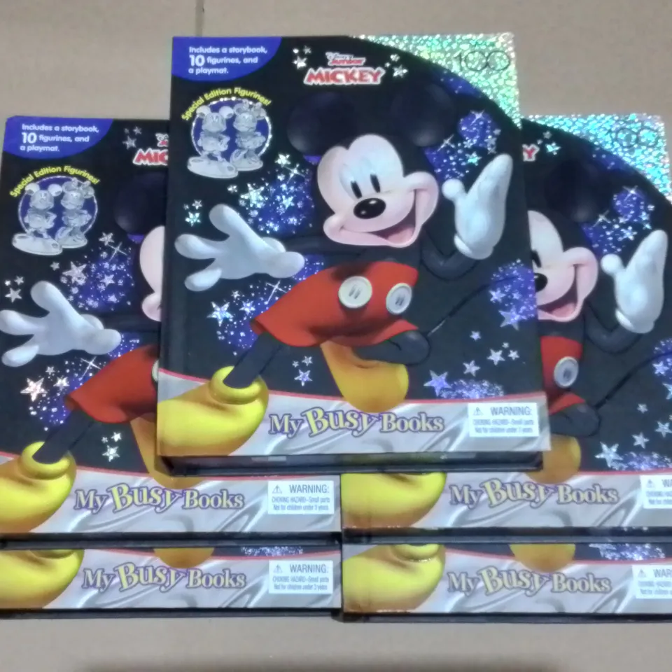 LOT OF 5 BRAND NEW DISNEY JUNIOR MICKEY MY BUSY BOOKS