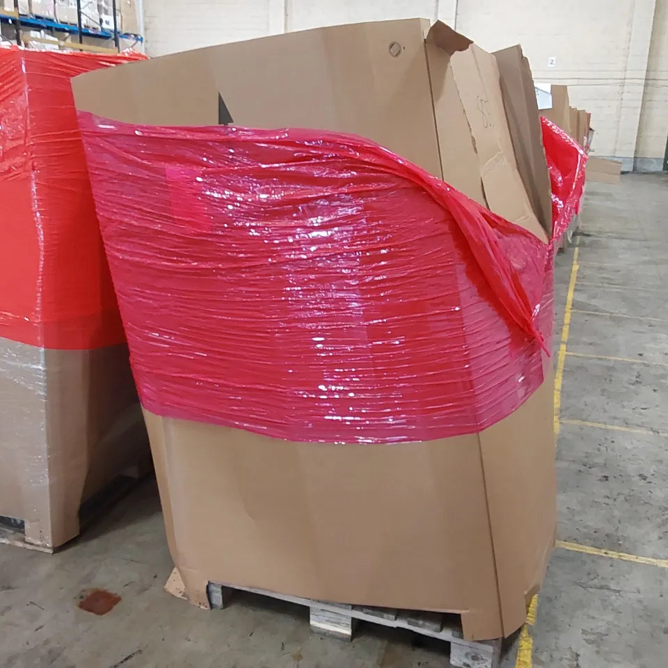 PALLET OF ASSORTED ITEMS INCLUDING: AIR FRYER, HENRY HOOVER, EXERCISE EQUIPMENT, STUNT SCOOTER ECT