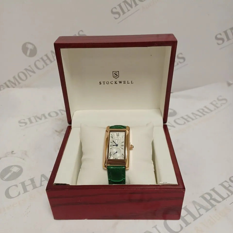 LADIES STOCKWELL WATCH – TEXTURED DIAL WITH SUB DIAL MINUTE HAND – LEATHER STRAP – GIFT BOX INCLUDED