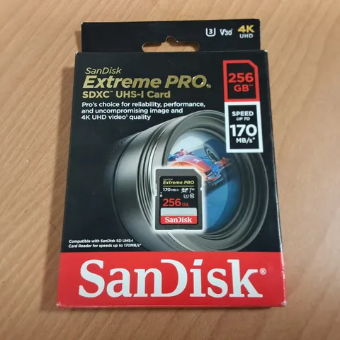 SAN DISK EXTREME PRO 256GB SDXC UHS-I CARD