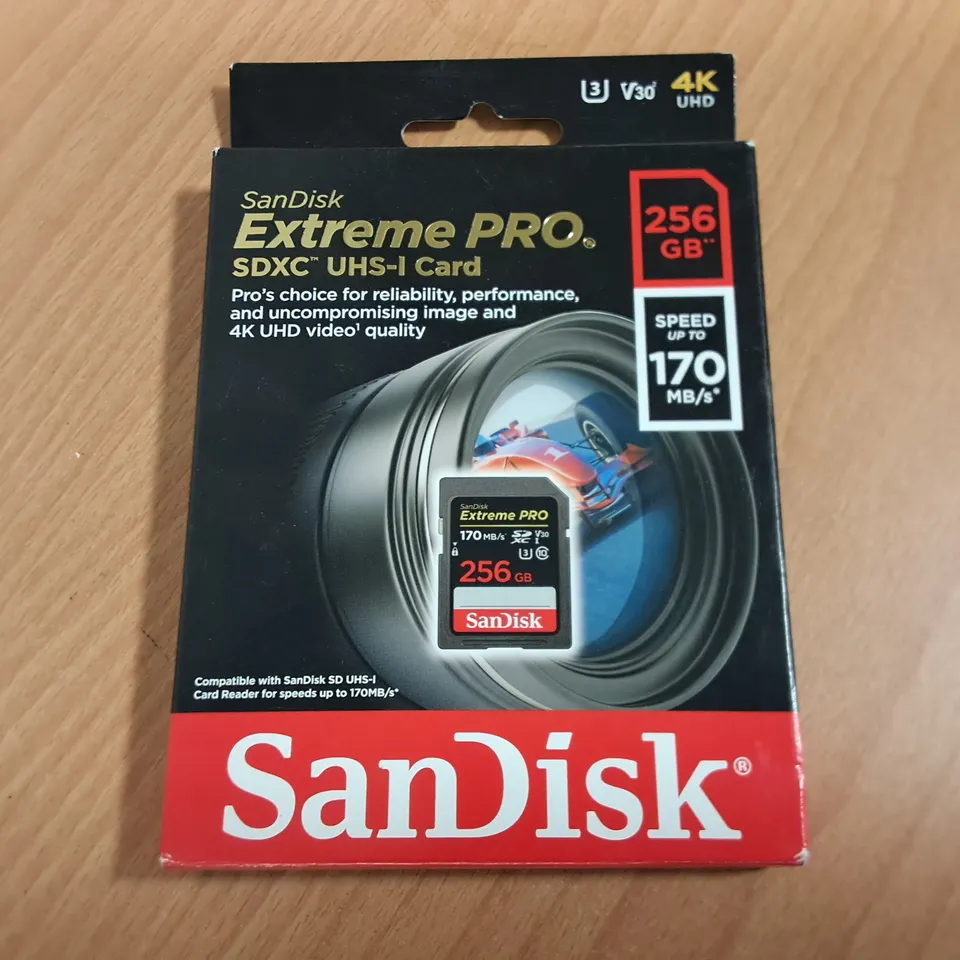 SAN DISK EXTREME PRO 256GB SDXC UHS-I CARD