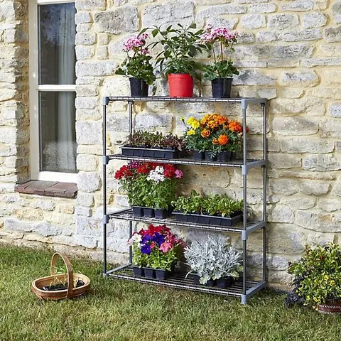 GRO-ZONE 4-TIER SHELVING UNIT – GARDEN & PATIO FURNITURE (BOXED)
