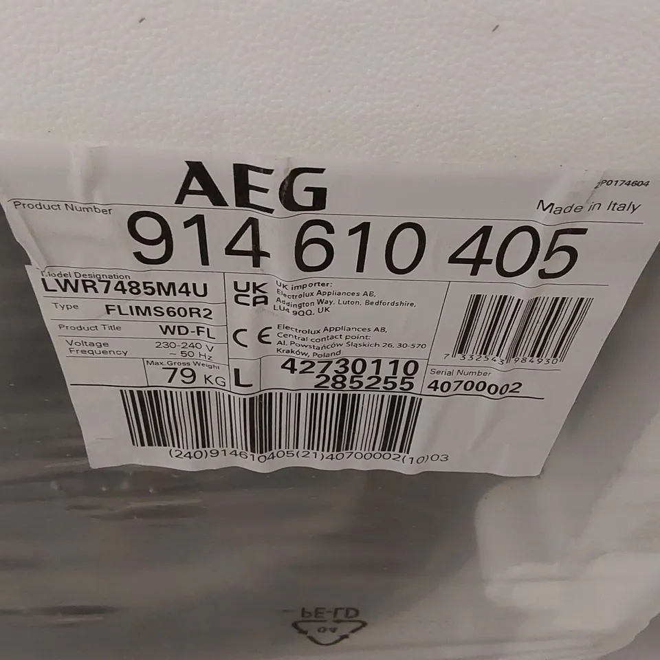 AEG 7000 PROSTEAM® UNIVERSALDOSE CONDENSER 8 KG WASHER DRYER LWR7485M4U