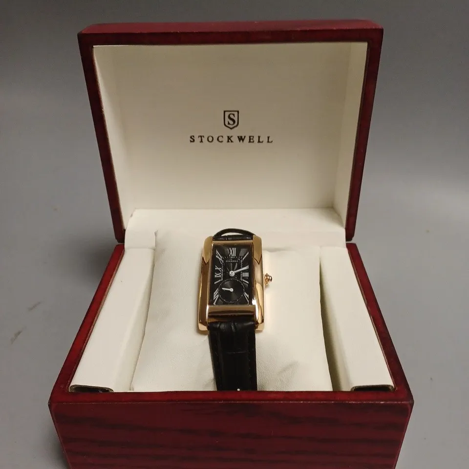 LADIES STOCKWELL WATCH – TEXTURED DIAL WITH SUB DIAL MINUTE HAND – LEATHER STRAP