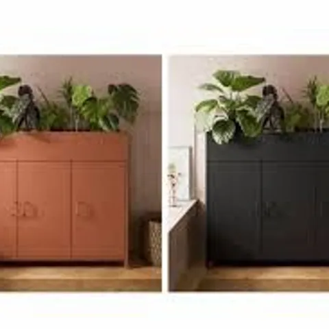 BOXED ALICE INDOOR PLANT CABINET - BLACK (1 BOX)