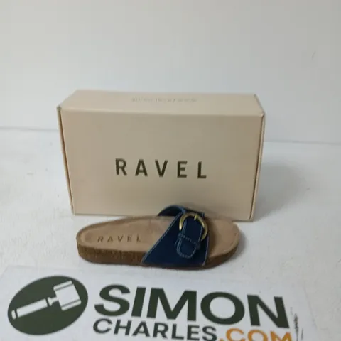 RAVEL SALTON BLUE SUEDE SANDALS – UK 3 (EUR 36)