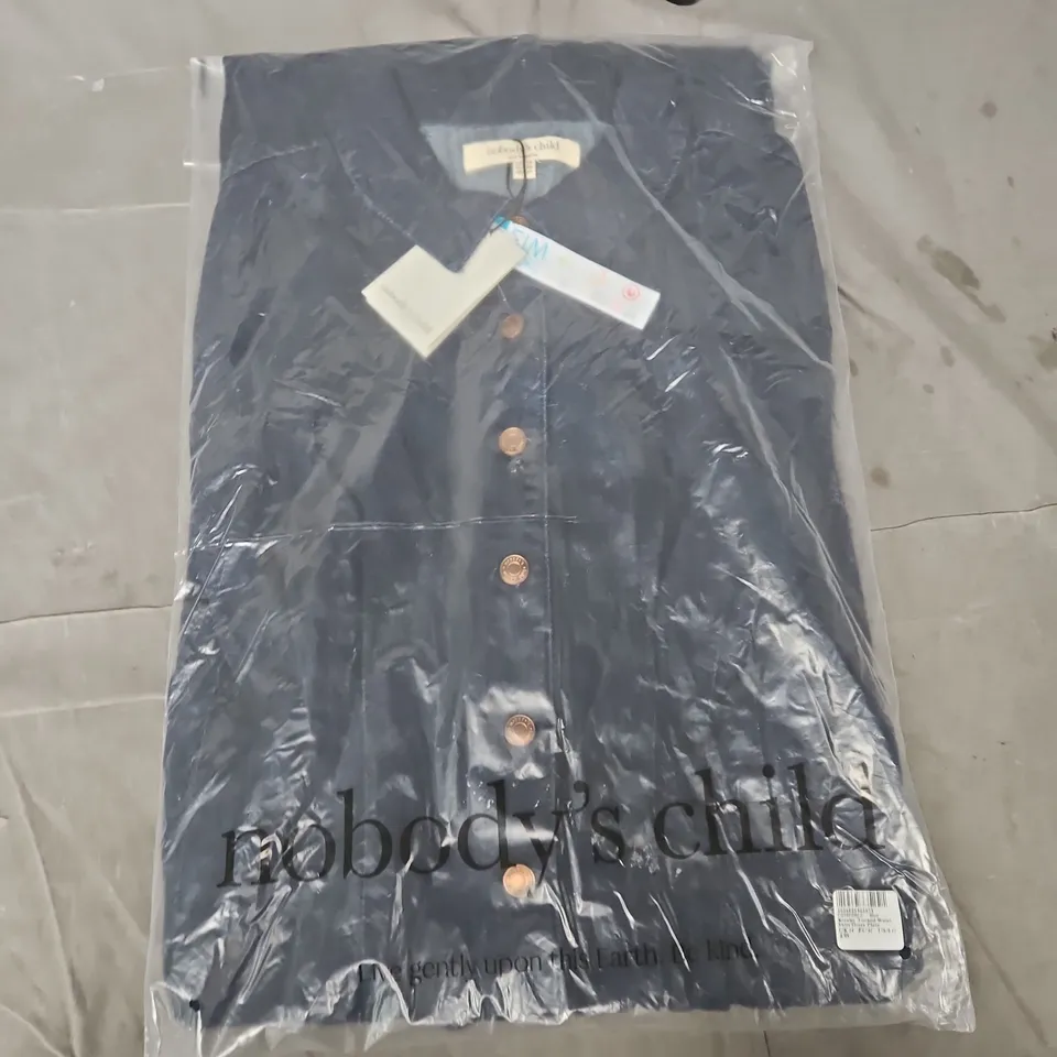 BAGGED NOBODY'S CHILD KINSLEY TUCKED WAIST SHIRT DRESS – BLUE, UK 14 (EU 42, USA 10)