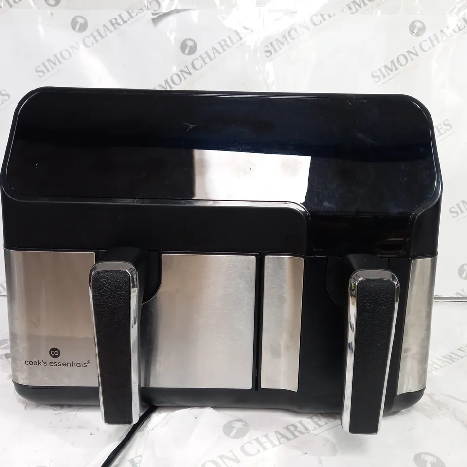 BOXED COOK'S ESSENTIALS 7.7L DUAL AIR FRYER IN BLACK