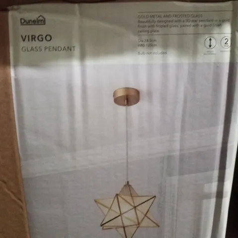 BOXED DUNELM VIRGO GLASS PENDANT