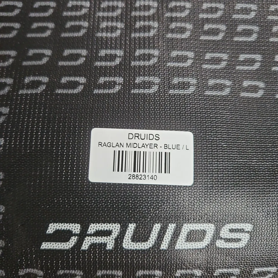 BAGGED DRUIDS RAGLAN MIDLAYER – BLUE, SIZE L