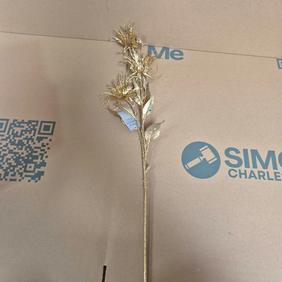 BOX OF APPROX 12 GISELA GRAHAM GOLD ARTIFICIAL FLOWES
