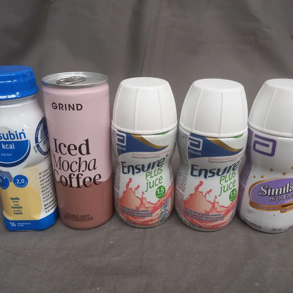 APPROXIMATELY 24 ASSORTED FOOD AND DRINK ITEMS TO INCLUDE SIMILAC, ENSURE PLUS JUICE, ICED COFFEE AND FRESUBIN - COLLECTION ONLY 