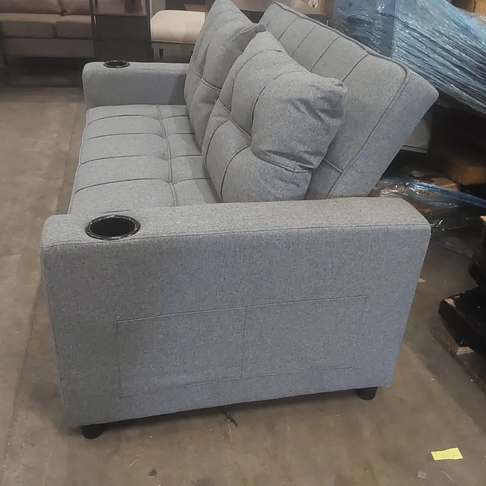 QUALITY DESIGNER FABRIC UPHOLSTERED SOFA BED