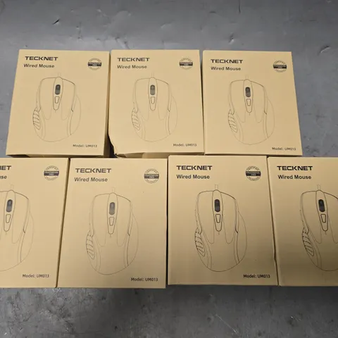 7 X BOXED TECKNET UM013 WIRED MICE 