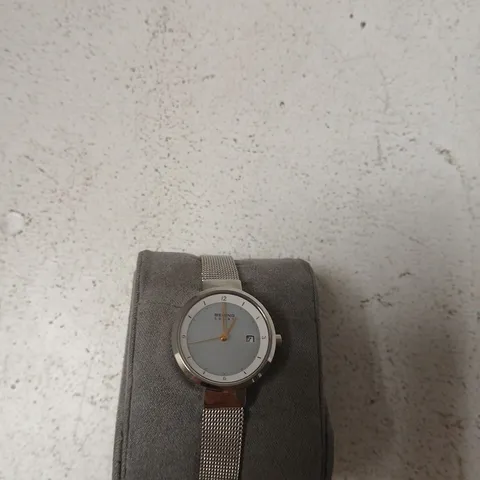 BERING STAINLESS STEEL MESH BRACELET WRISTWATCH – SILVER DIAL 