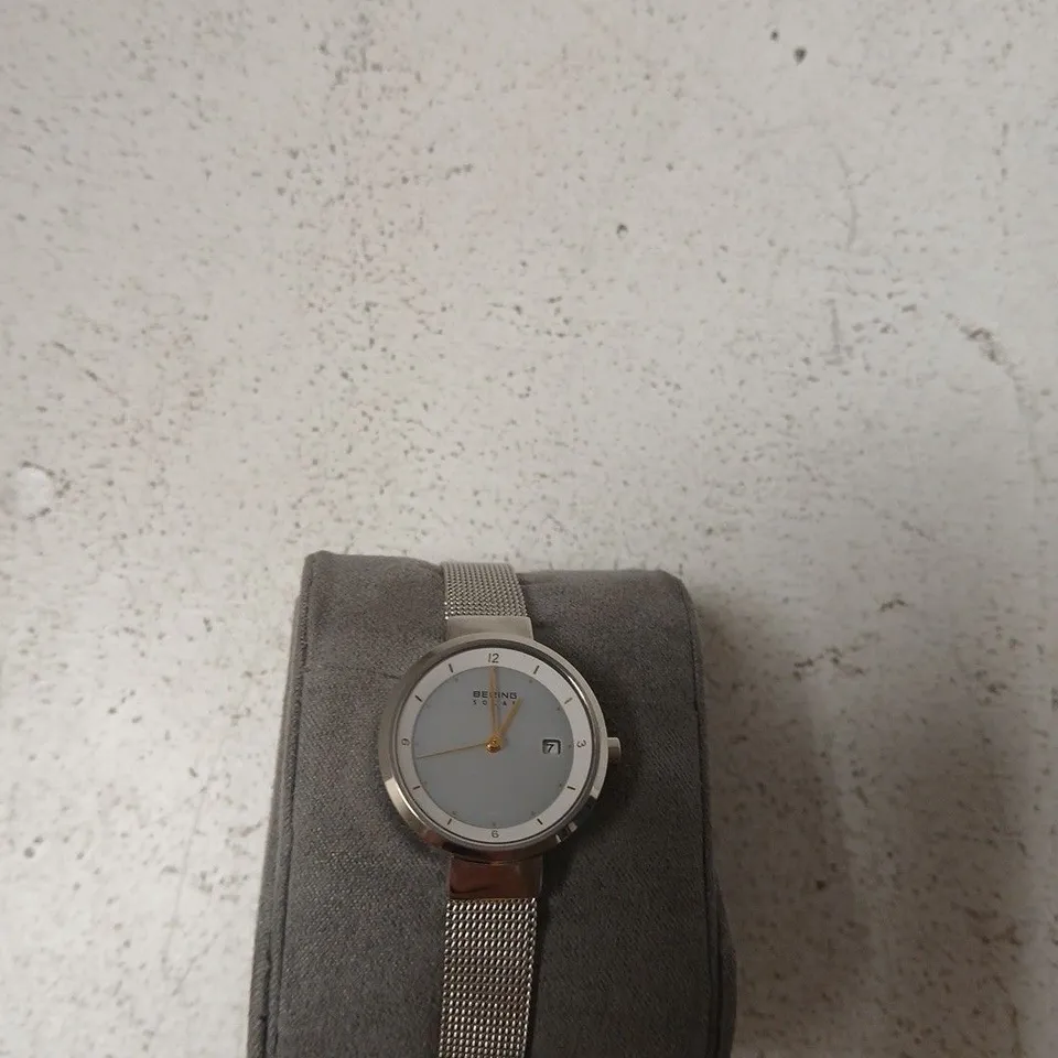 BERING STAINLESS STEEL MESH BRACELET WRISTWATCH – SILVER DIAL