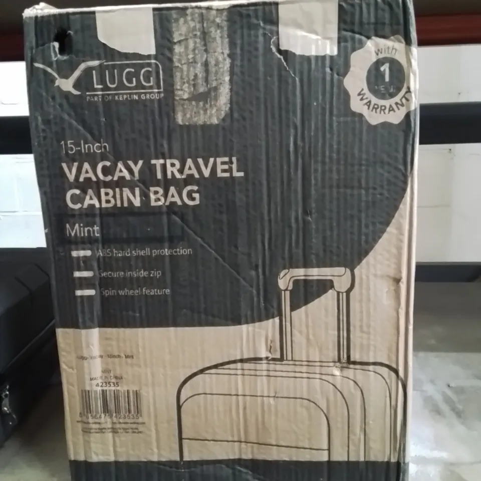 BOXED LUGG 15INCH VACAY TRAVEL CABIN BAG MINT